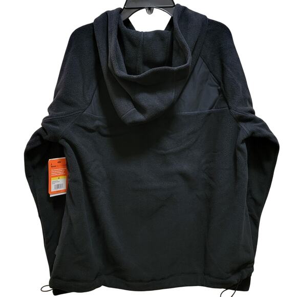 BASS Outdoor Cozy Cold Weather Half Zip Fleece Hoodie Women Size US M Black - Picture 3 of 4